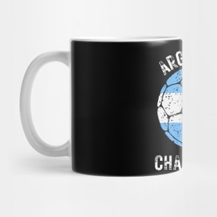 Argentina Soccer - Argentinian Football Distressed Letters and Ball Mug